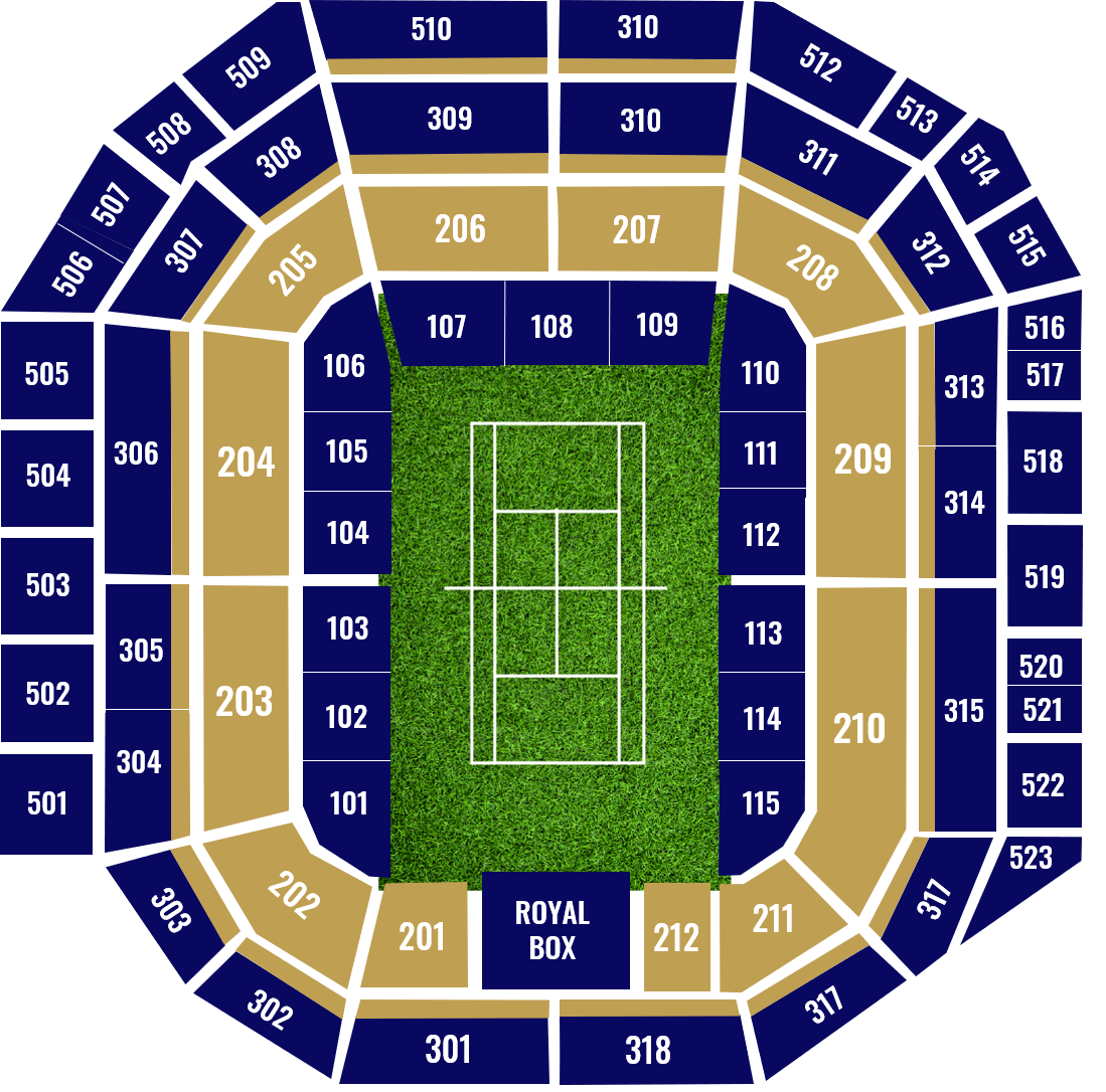 Centre Court Stadium Map - Wimbledon Tennis Tickets